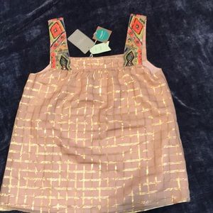 VINEET BAHL sparkling Anthropologie blouse.